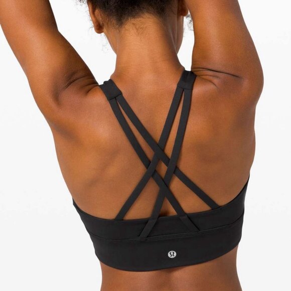 Lululemon Energy High-Neck Longline Bra *Medium Support, B–D Cups Black - Picture 1 of 7